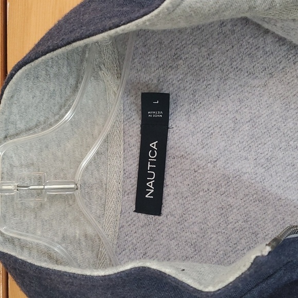 Nautical Mens L Blue Mock Zip jacket - Picture 2 of 4